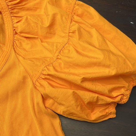Ulla Johnson ruffle sleeve top size medium orange - Picture 4 of 7